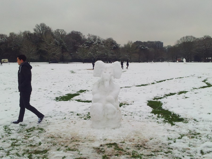Snowman Bute Park Cardiff